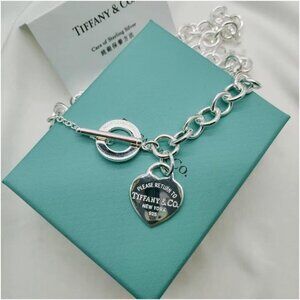 Silver Heart Tag Necklace (w/ Originalckaging)